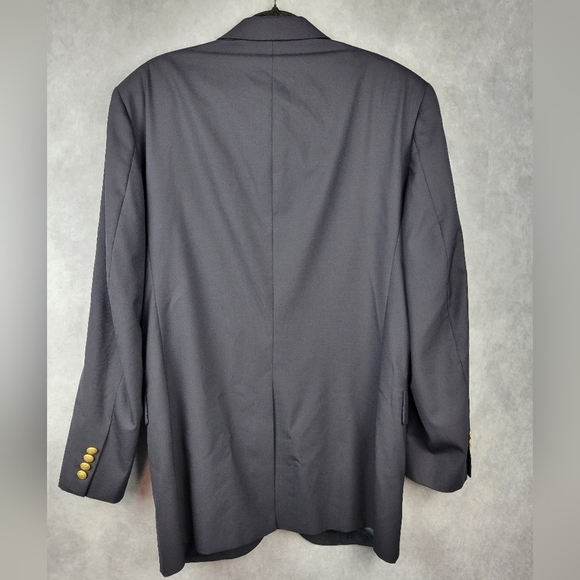 Jos A Bank Blazer Mens 40L Wool Navy Blue Suit Jacket Sport Coat‎ - Picture 7 of 16